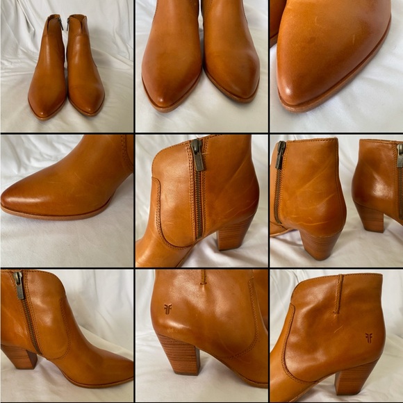 Frye Jennifer Bootie Boots Cognac Size 6.5 - Picture 8 of 12